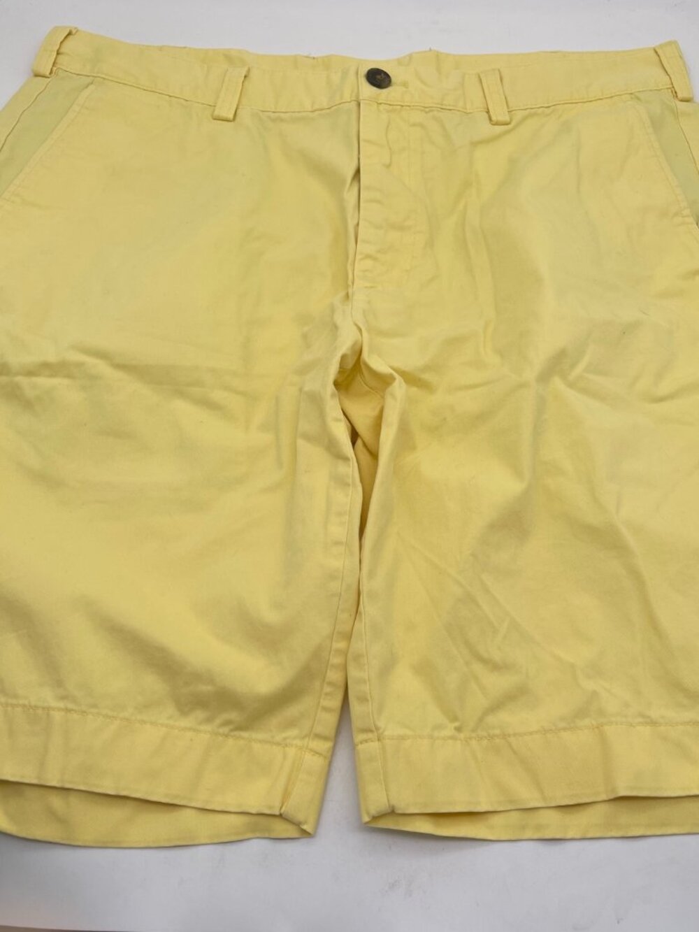 Brooks Brothers 346 Men's 36 Chino Golf Shorts Yellow Casual 100% Cotton Y